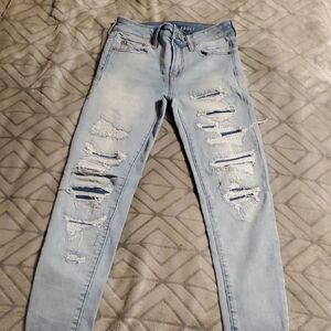 AE Next Level Ripped & PATCHED High-Waisted Jegging
